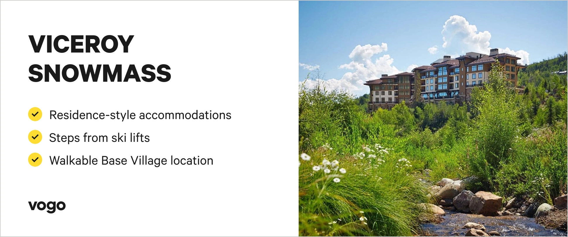 Viceroy Snowmass resort in Snowmass Base Village with mountain views